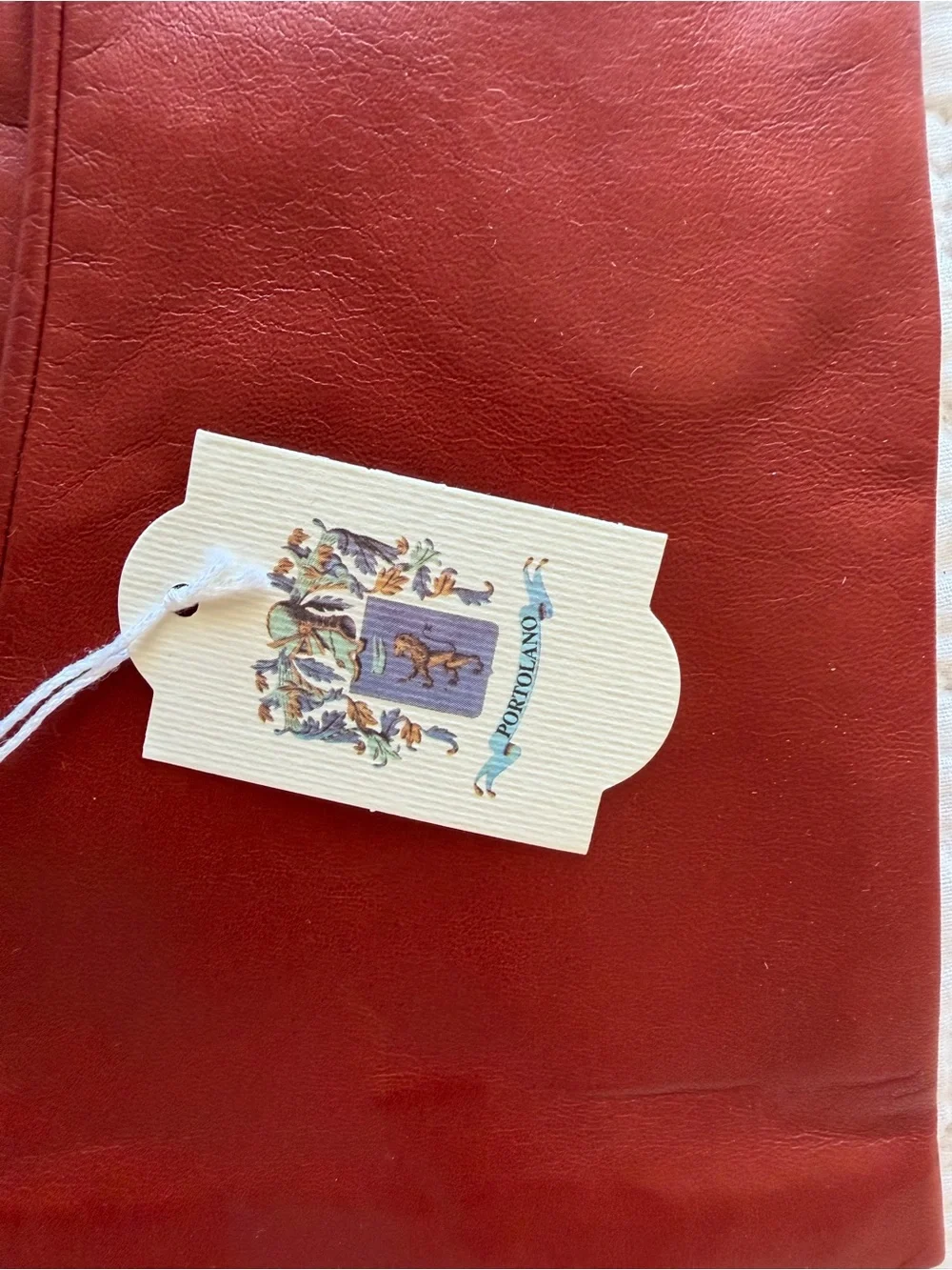 NWT Portolano Red Long Napa Leather Gloves 7.5